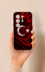 Tecno Camon 50 4G Uyumlu Kurt Türk Bayrağı Desenli Silikon Kılıf