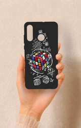 Huawei P30 Lite Uyumlu Rubik Küb Desenli Silikon Kılıf