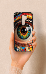 Redmi 9 Uyumlu Renkli Göz Bebeği Desenli Silikon Kılıf