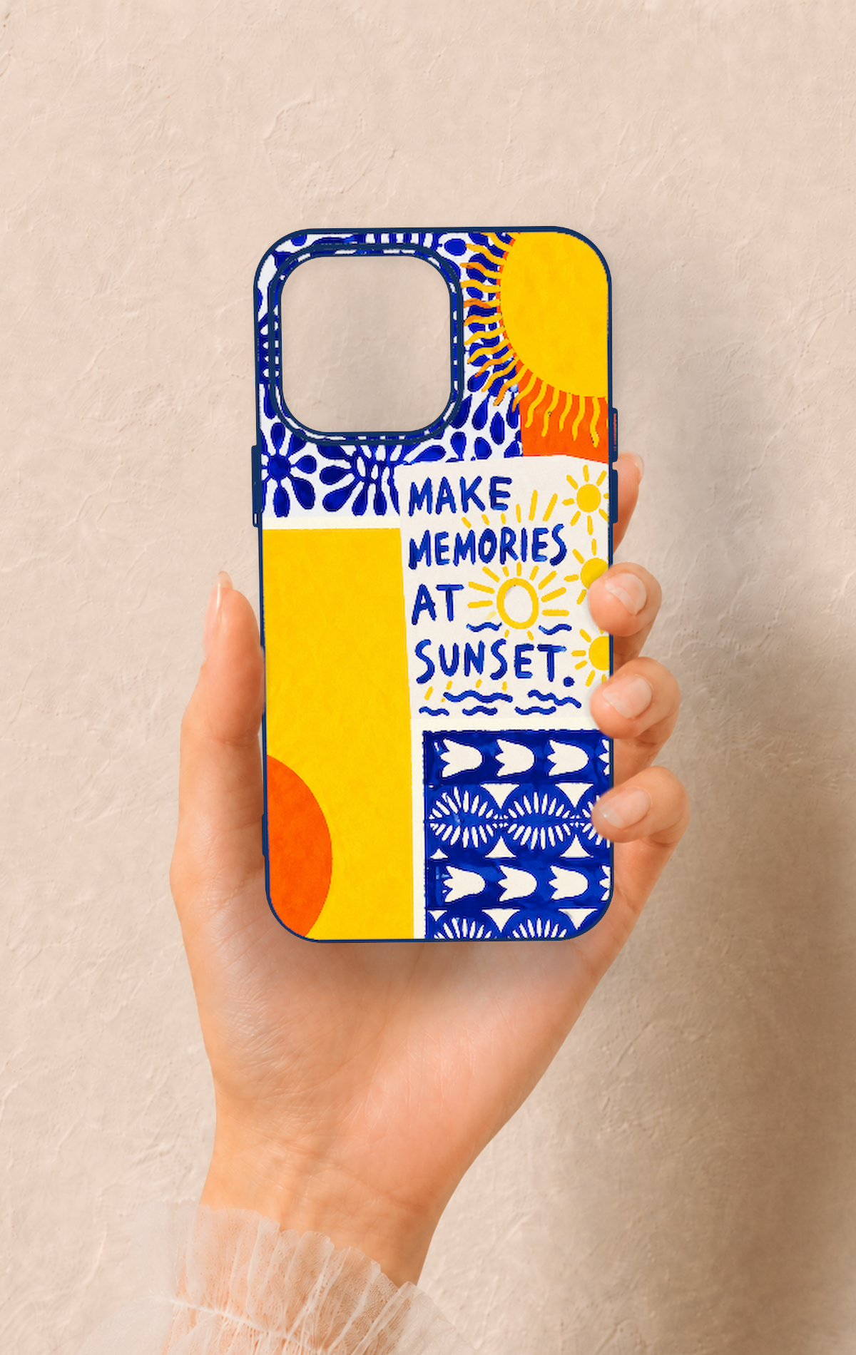 iPhone 15 Pro Max Uyumlu Sunset Desenli Silikon Kılıf