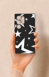 Samsung S24 Ultra Uyumlu Siyah Mega Star Desenli Silikon Kılıf