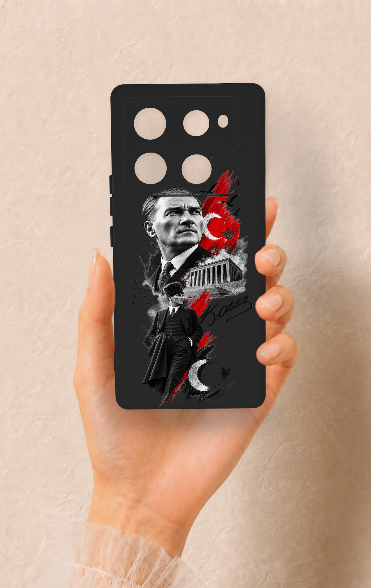 İnfinix Note 40 Pro Uyumlu Atatürk Anıtkabir Desenli Silikon Kılıf