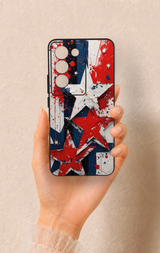 Vivo V30 Lite Uyumlu Star Flag Desenli Silikon Kılıf