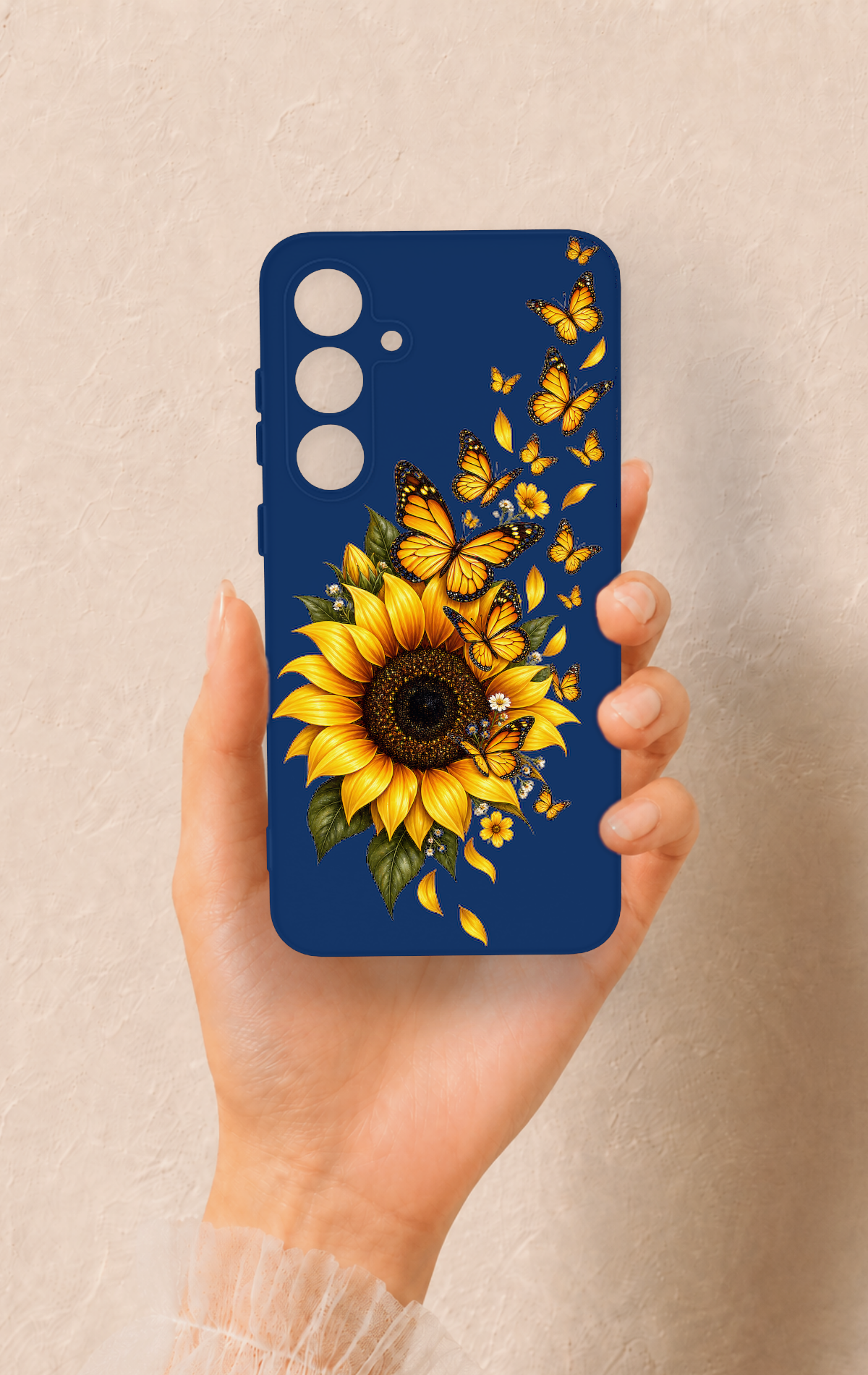 Samsung S24Fe Uyumlu Ayçiçeği Desenli Silikon Kılıf