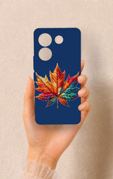 Tecno Camon 20 Pro Uyumlu Renkli Yaprak Desenli Silikon Kılıf