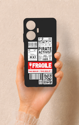 Realme C55 Uyumlu Fragile Desenli Silikon Kılıf