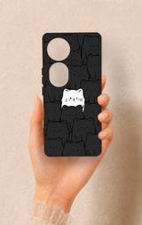 Vivo V40 Uyumlu Many Cats Desenli Silikon Kılıf