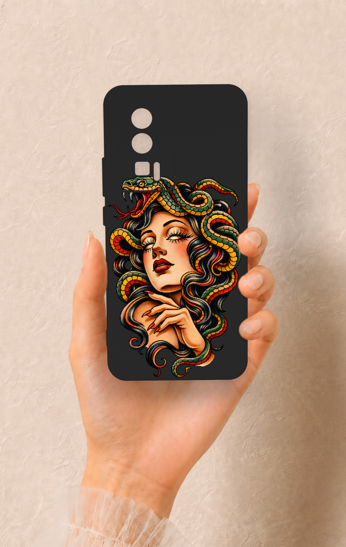 Poco F5 Pro Uyumlu Medusa Desenli Silikon Kılıf