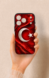 iPhone 17 Pro Uyumlu Türk Bayrağı Desenli Silikon Kılıf
