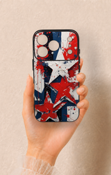 iPhone 17 Pro Uyumlu Star Flag Desenli Silikon Kılıf