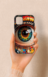 iPhone 11 Uyumlu Renkli Göz Bebeği Desenli Silikon Kılıf