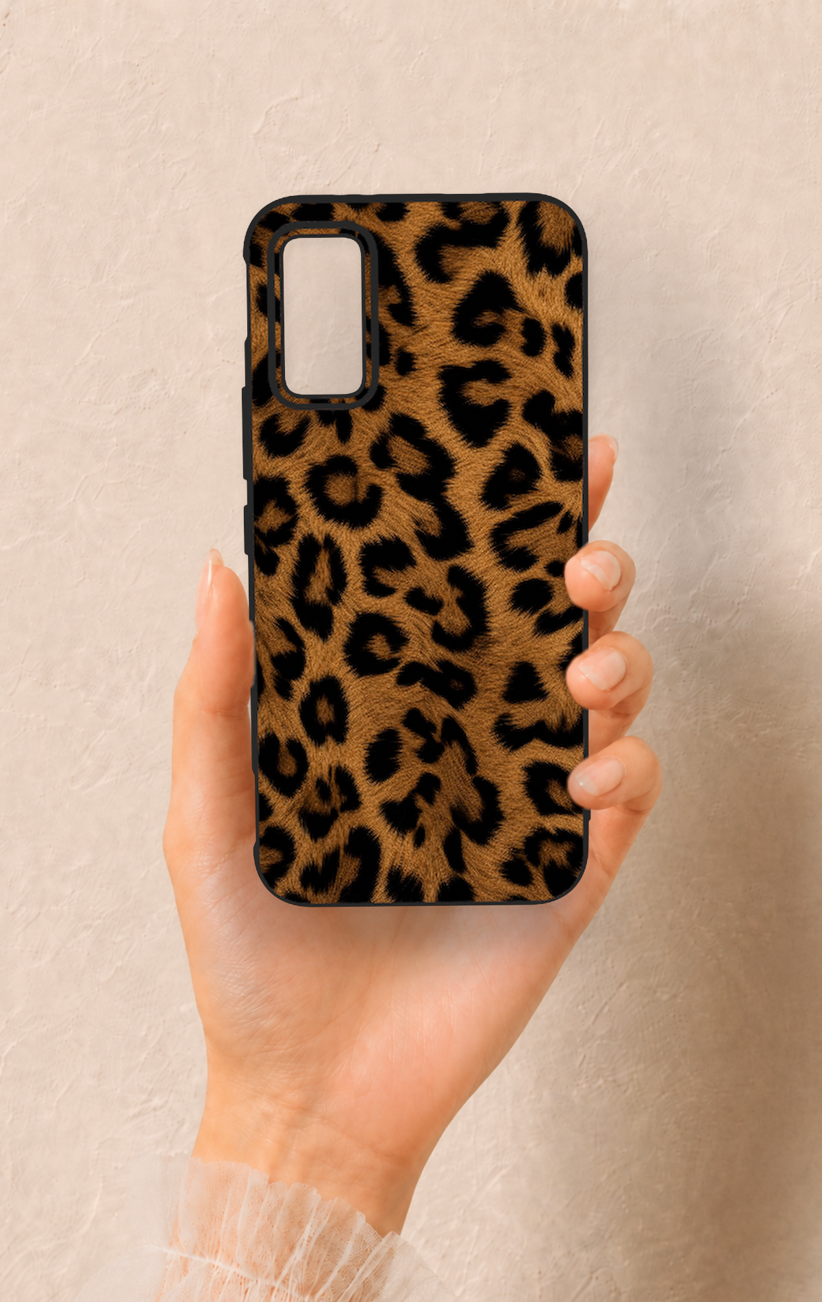 İnfinix Gt 30 Pro Uyumlu Koyu Leopar Deri Desenli Silikon Kılıf