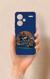 Redmi Note 13 Pro Plus Uyumlu Moto Rider Desenli Silikon Kılıf