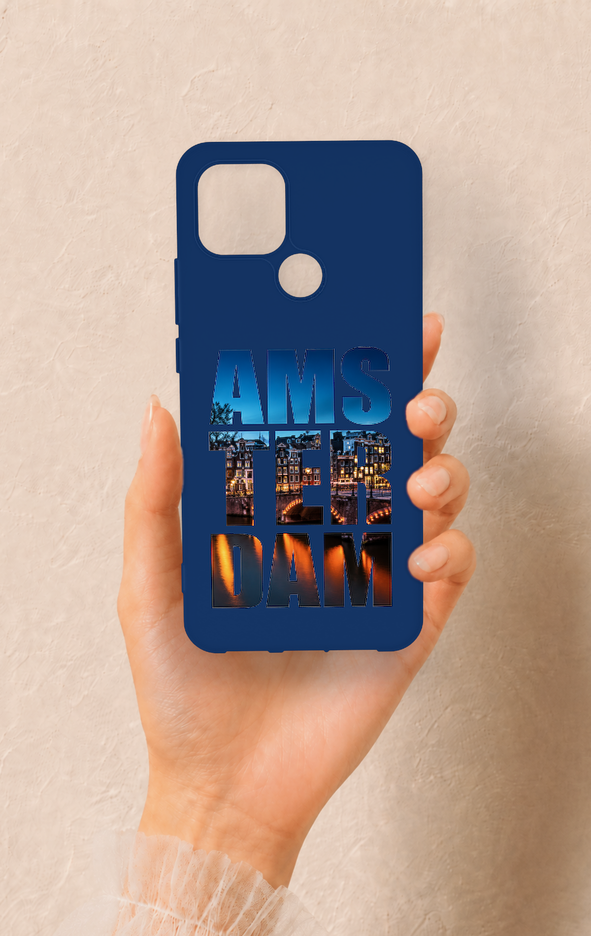 Oppo A15 Uyumlu Amsterdam Desenli Silikon Kılıf