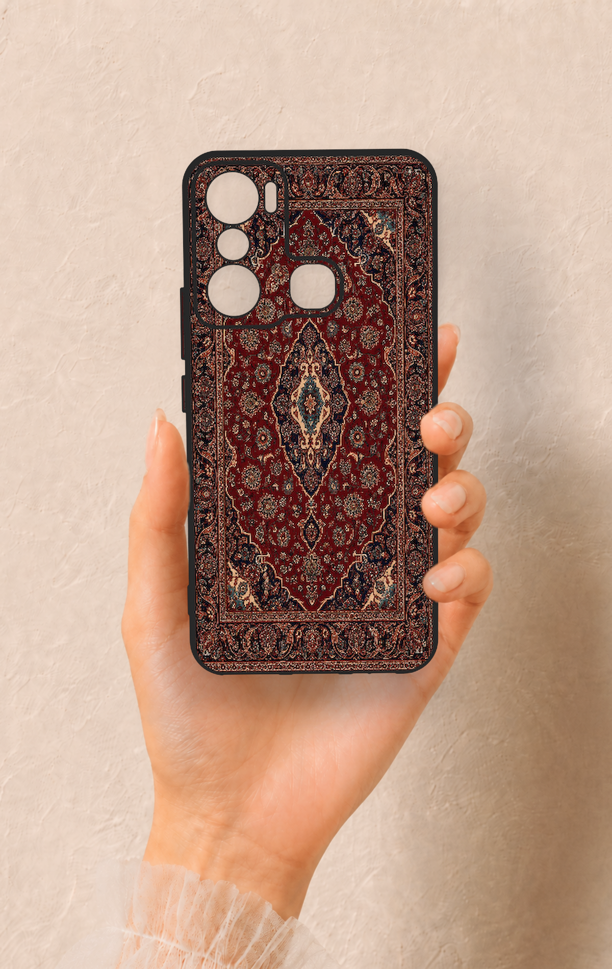 İnfinix Hot 20i Uyumlu Acem Halı Desenli Silikon Kılıf