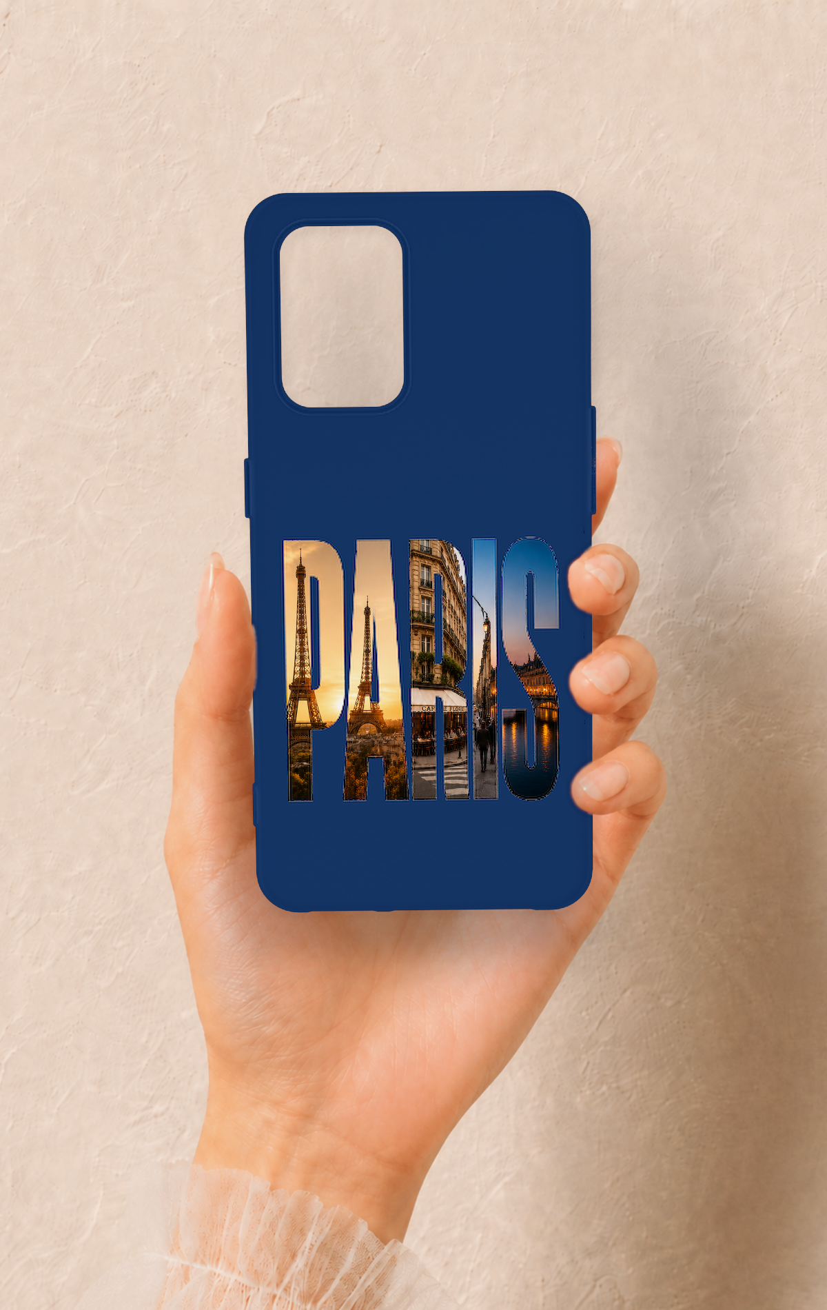 Oppo-A74 Uyumlu Paris Desenli Silikon Kılıf