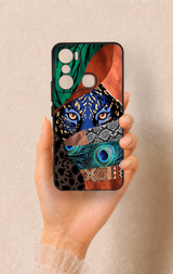 İnfinix Hot 20i Uyumlu Amazon Kaplan Desenli Silikon Kılıf