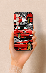 Samsung A25 Uyumlu Kırmızı Supra Desenli Silikon Kılıf