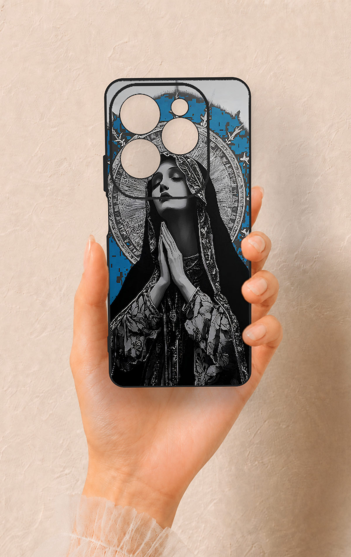 İnfinix Hot 40 Pro Uyumlu Rahibe Desenli Silikon Kılıf