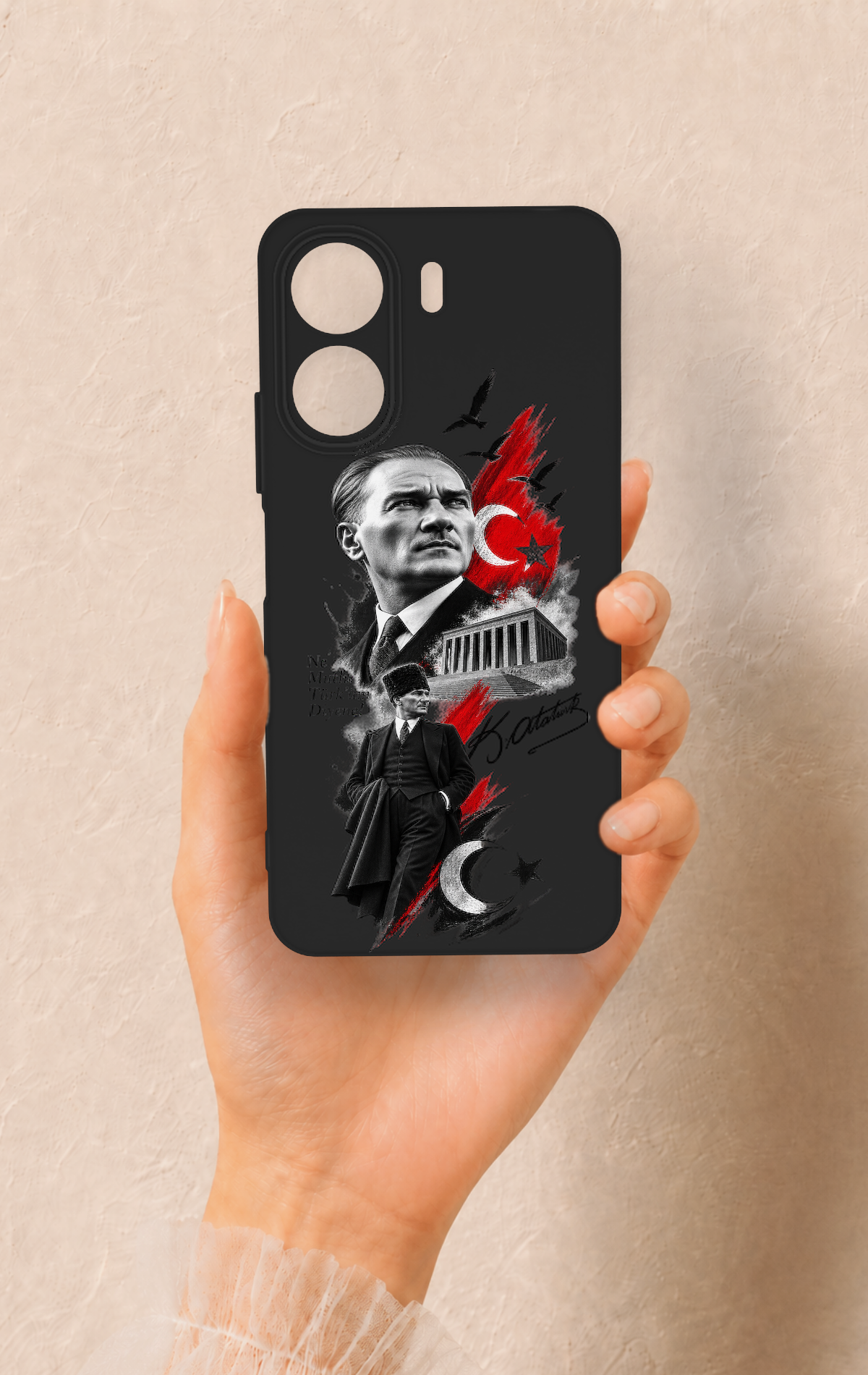 Redmi 13C Uyumlu Atatürk Anıtkabir Desenli Silikon Kılıf