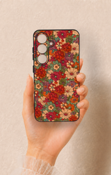 Samsung S25 Uyumlu Pastel Çiçek Bahçesi Desenli Silikon Kılıf