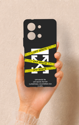 Vivo Y36 Uyumlu Off White Desenli Silikon Kılıf