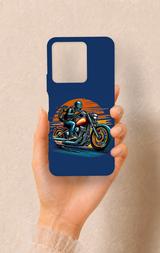 Vivo Y35 Uyumlu Moto Rider Desenli Silikon Kılıf
