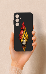 Samsung A55 Uyumlu Kesik Aslan Desenli Silikon Kılıf