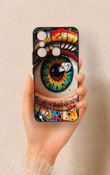 İnfinix Hot 20i Uyumlu Renkli Göz Bebeği Desenli Silikon Kılıf
