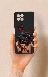 Omix X600 Uyumlu Hello Cat Desenli Silikon Kılıf