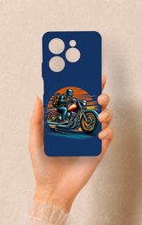 İnfinix Hot 40 Pro Uyumlu Moto Rider Desenli Silikon Kılıf