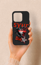 iPhone 15 Pro Uyumlu Sync Die Desenli Silikon Kılıf