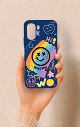 Oppo A6T Uyumlu Happing Smile Desenli Silikon Kılıf