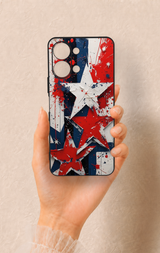 Vivo Y05 4G Uyumlu Star Flag Desenli Silikon Kılıf