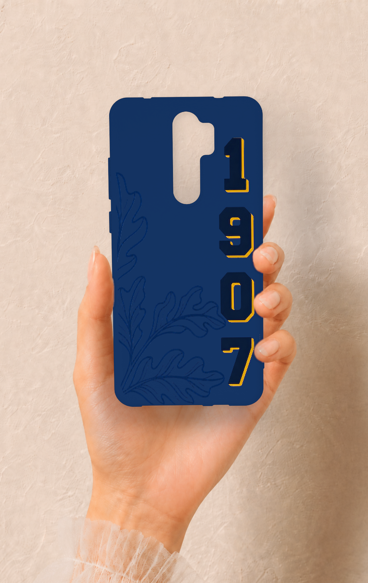 Redmi Note 8 Pro Uyumlu 1907 Palamut Desenli Silikon Kılıf