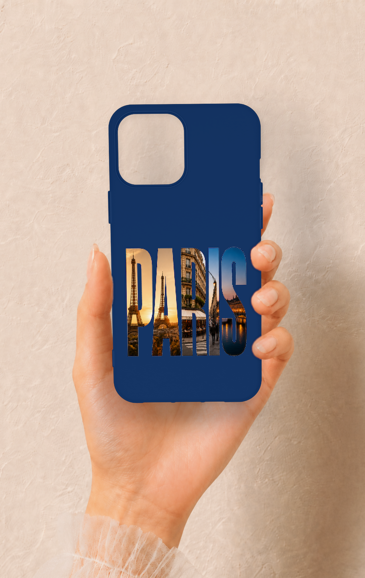 iPhone 12 Pro Max Uyumlu Paris Desenli Silikon Kılıf
