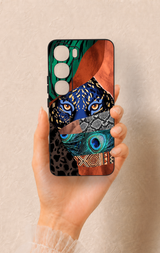 Vivo V40 Lite 5G Uyumlu Amazon Kaplan Desenli Silikon Kılıf