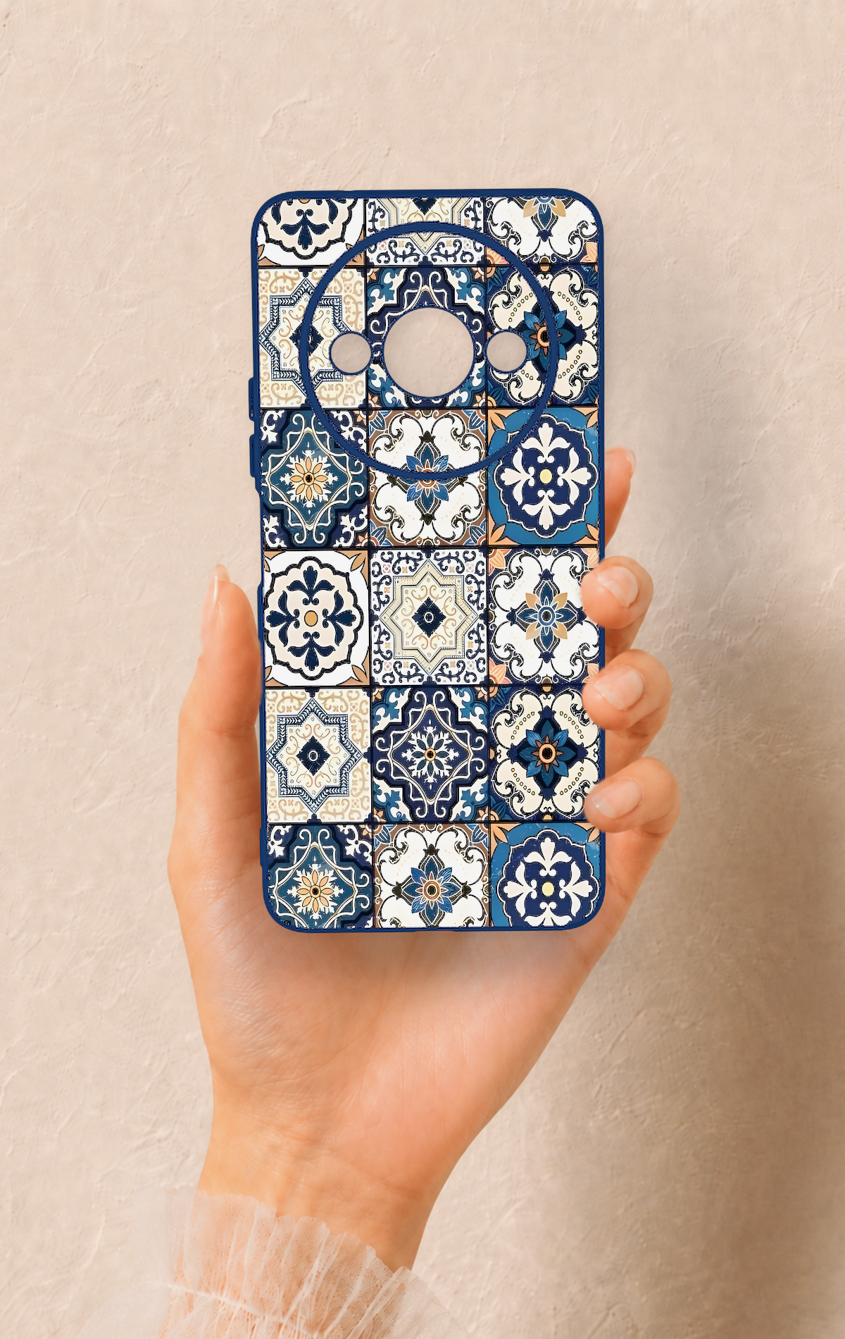 Redmi A3 Uyumlu Mozaik Çini Desenli Silikon Kılıf