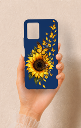 Vivo Y33S Uyumlu Ayçiçeği Desenli Silikon Kılıf