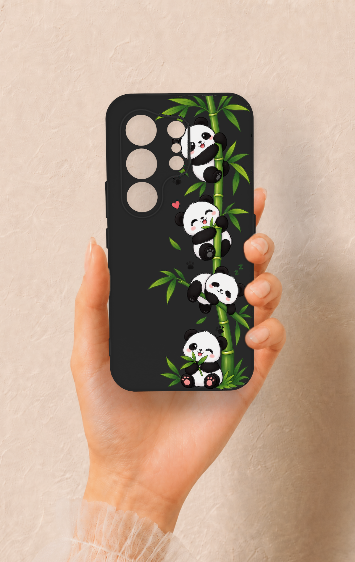 Tecno Camon 50 4G Uyumlu Sevimli Panda Bambu Desenli Silikon Kılıf