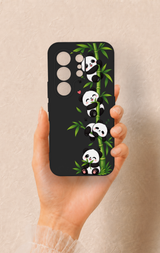 Tecno Camon 50 4G Uyumlu Sevimli Panda Bambu Desenli Silikon Kılıf