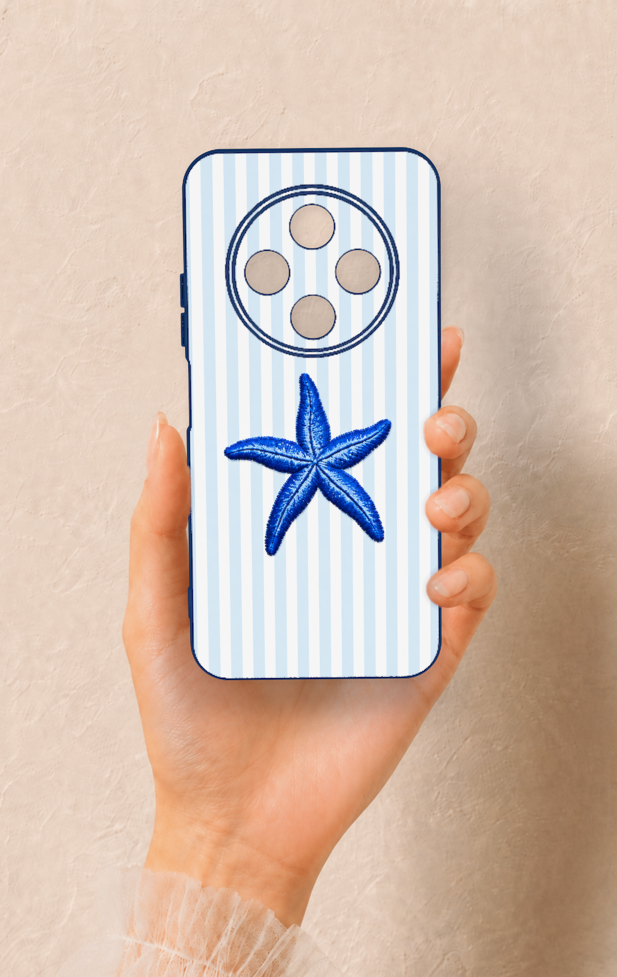Tecno Spark 30C Uyumlu Mavi Deniz Yıldızı Desenli Silikon Kılıf