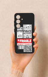 Samsung S25 Uyumlu Fragile Desenli Silikon Kılıf