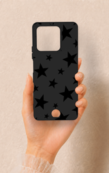 Reeder S71 Uyumlu Siyah Star Desenli Silikon Kılıf