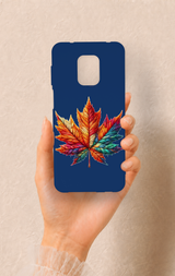 Redmi Note 9 Pro 9S Uyumlu Renkli Yaprak Desenli Silikon Kılıf