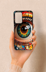 Oppo A16 Uyumlu Renkli Göz Bebeği Desenli Silikon Kılıf