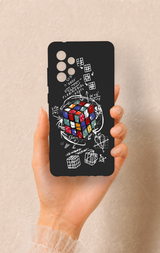 Samsung A52 Uyumlu Rubik Küb Desenli Silikon Kılıf