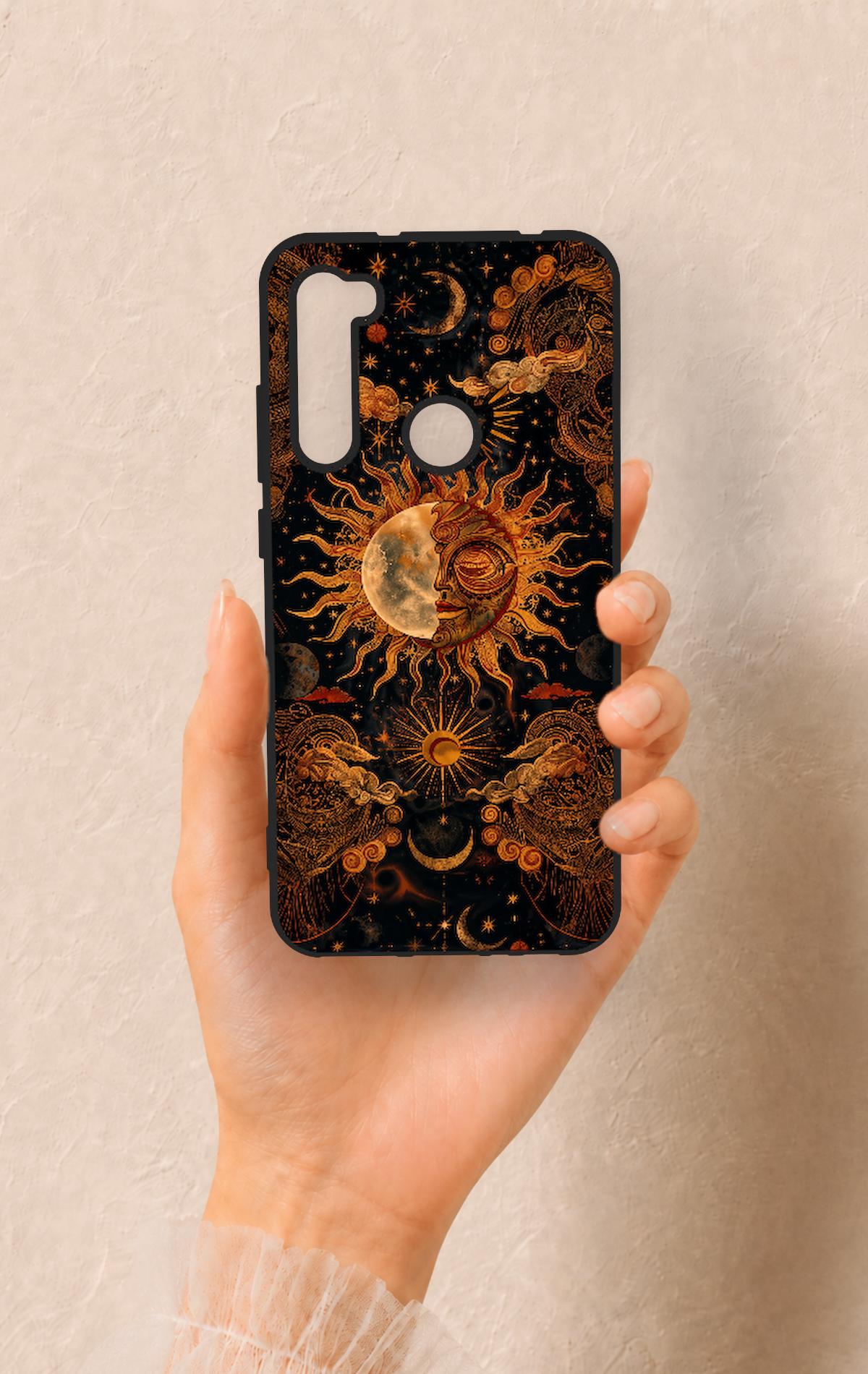 Redmi Note 8 Uyumlu Mistik Güneş Desenli Silikon Kılıf