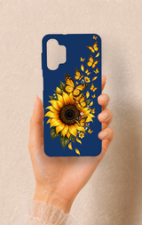 Samsung A32 Uyumlu Ayçiçeği Desenli Silikon Kılıf