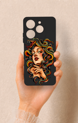 Tecno Spark 10 Pro Uyumlu Medusa Desenli Silikon Kılıf
